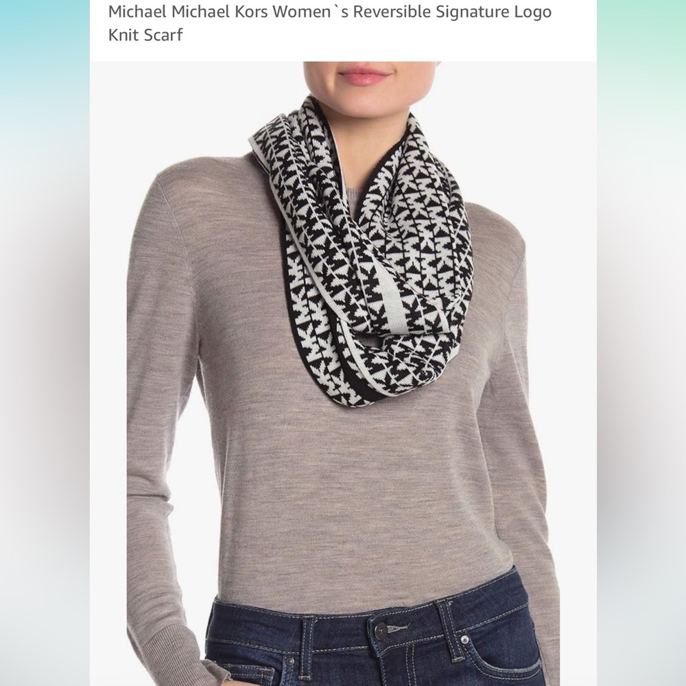 🖤🖤🖤MK REVERSIBLE KNIT SCARF